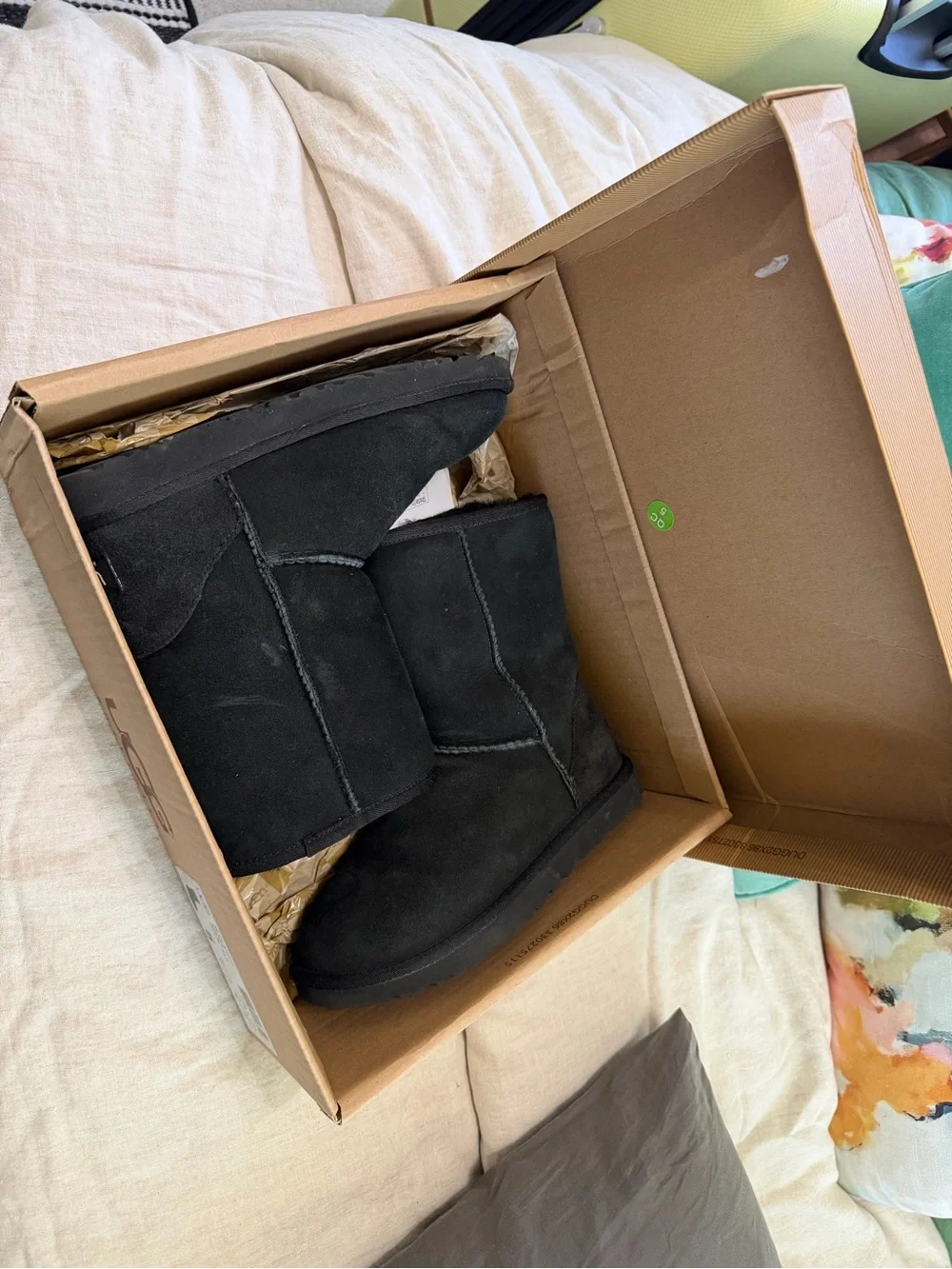 UGG Black Classic Short Suede Boots